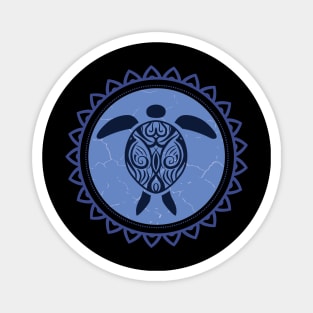 turtle tribal art for yoga and meditation travel Magnet